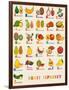 Alphabet & Fruit Vector Set-coffeee_in-Framed Art Print