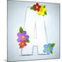 Alphabet Glass Spring With Flowers-gubh83-Mounted Art Print