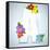 Alphabet Glass Spring With Flowers-gubh83-Framed Stretched Canvas