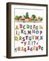 Alphabet HAPPY WORLD COLLECTION-IR Stone-Framed Art Print