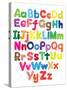 Alphabet Kids Doodle Colored Hand Drawing-Talashow-Stretched Canvas