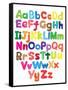 Alphabet Kids Doodle Colored Hand Drawing-Talashow-Framed Stretched Canvas