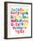 Alphabet Kids Doodle Colored Hand Drawing-Talashow-Framed Art Print