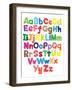 Alphabet Kids Doodle Colored Hand Drawing-Talashow-Framed Art Print