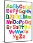 Alphabet Kids Doodle Colored Hand Drawing-Talashow-Mounted Art Print