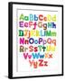 Alphabet Kids Doodle Colored Hand Drawing-Talashow-Framed Art Print