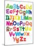 Alphabet Kids Doodle Colored Hand Drawing-Talashow-Mounted Art Print