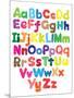 Alphabet Kids Doodle Colored Hand Drawing-Talashow-Mounted Art Print