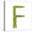 Alphabet Letter F Elegant Flower Blooming Botanical Sign. Flower ABC Sign F. Floral Summer Colorful-Popmarleo-Stretched Canvas