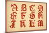 Alphabet, letters A-M, upper case-Unknown-Mounted Giclee Print