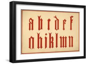 Alphabet, letters a-n, lower case-Unknown-Framed Giclee Print