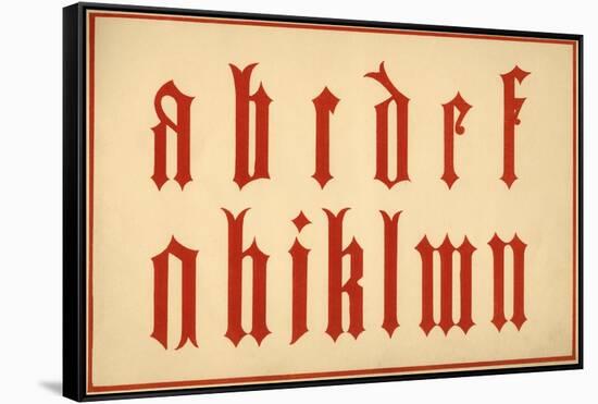 Alphabet, letters a-n, lower case-Unknown-Framed Stretched Canvas