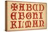 Alphabet, letters A-N, upper case-Unknown-Stretched Canvas
