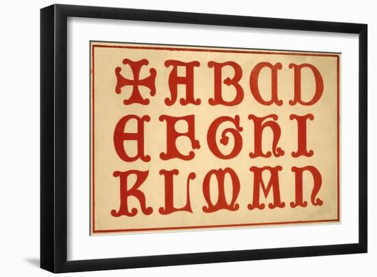 Alphabet, letters A-N, upper case-Unknown-Framed Giclee Print