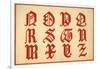 Alphabet, letters N-Z, upper case-Unknown-Framed Giclee Print