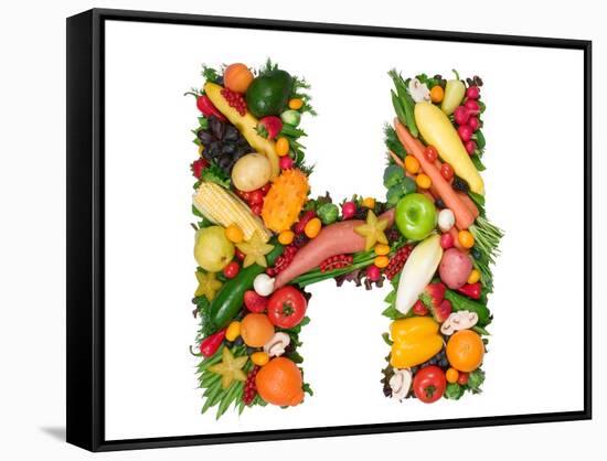 Alphabet Of Health - H-og-vision-Framed Stretched Canvas