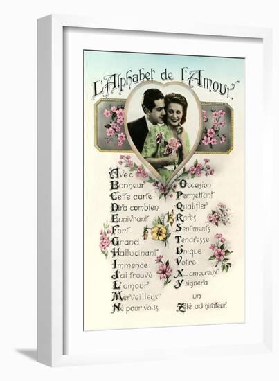 Alphabet of Love-null-Framed Art Print