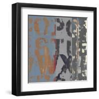 Alphabet Overlay II-null-Framed Art Print