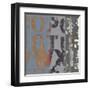 Alphabet Overlay II-null-Framed Art Print