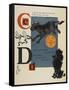 Alphabet Page: C and D. the Cow That Jumped Over the Moon. the Dog That Laughed-William Denslow-Framed Stretched Canvas