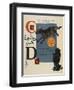 Alphabet Page: C and D. the Cow That Jumped Over the Moon. the Dog That Laughed-William Denslow-Framed Premium Giclee Print