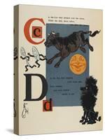 Alphabet Page: C and D. the Cow That Jumped Over the Moon. the Dog That Laughed-William Denslow-Stretched Canvas