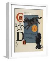 Alphabet Page: C and D. the Cow That Jumped Over the Moon. the Dog That Laughed-William Denslow-Framed Giclee Print