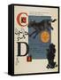 Alphabet Page: C and D. the Cow That Jumped Over the Moon. the Dog That Laughed-William Denslow-Framed Stretched Canvas