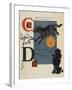 Alphabet Page: C and D. the Cow That Jumped Over the Moon. the Dog That Laughed-William Denslow-Framed Giclee Print