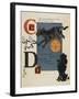 Alphabet Page: C and D. the Cow That Jumped Over the Moon. the Dog That Laughed-William Denslow-Framed Giclee Print