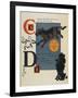 Alphabet Page: C and D. the Cow That Jumped Over the Moon. the Dog That Laughed-William Denslow-Framed Giclee Print