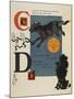 Alphabet Page: C and D. the Cow That Jumped Over the Moon. the Dog That Laughed-William Denslow-Mounted Giclee Print