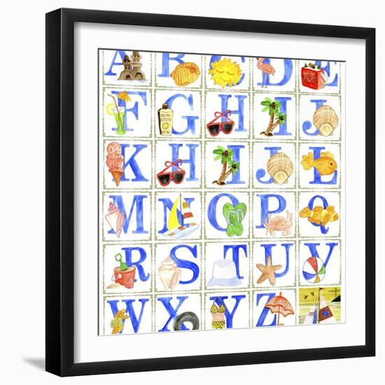 Alphabet Seaweed Blocks-Cheryl Bartley-Framed Giclee Print