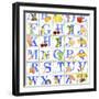 Alphabet Seaweed Blocks-Cheryl Bartley-Framed Giclee Print