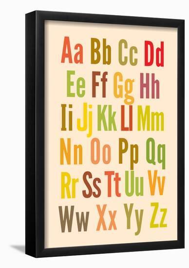 Alphabet-null-Framed Poster