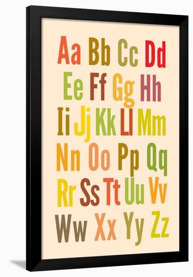 Alphabet-null-Framed Poster