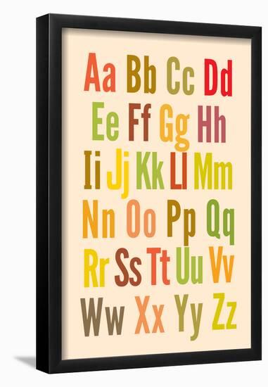 Alphabet-null-Framed Poster