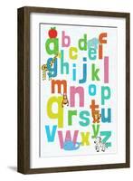 Alphabet-null-Framed Art Print