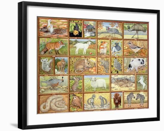 Alphabetical Animals-Ditz-Framed Premium Giclee Print