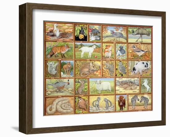 Alphabetical Animals-Ditz-Framed Giclee Print