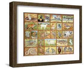 Alphabetical Animals-Ditz-Framed Premium Giclee Print