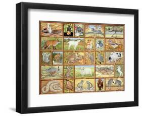 Alphabetical Animals-Ditz-Framed Premium Giclee Print