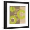 Alphabetical Green Abstract-Irena Orlov-Framed Art Print