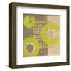 Alphabetical Green Abstract-Irena Orlov-Framed Art Print