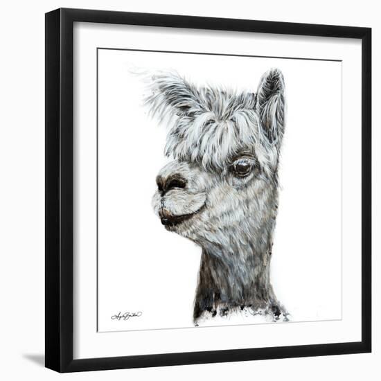 Alphie the Alpaca-Angela Bawden-Framed Art Print