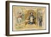 Alphonse Daudet with Scenes from Two of His Books-null-Framed Art Print