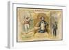 Alphonse Daudet with Scenes from Two of His Books-null-Framed Art Print