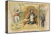 Alphonse Daudet with Scenes from Two of His Books-null-Stretched Canvas