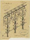 Projet de rampe d'escalier en fer forgé pour l'hôtel de Mme Heidsieck-Alphonse Gosset-Mounted Giclee Print