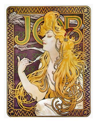 job cigarettes JOB Cigarettes, c. 1897 Giclee Print - Alphonse Marie Mucha